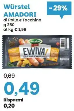 Prix Quality Würstel Amadori di Pollo e Tacchino offerta
