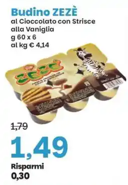 Prix Quality Budino ZEZÈ al Cioccolato con Strisce alla Vaniglia offerta