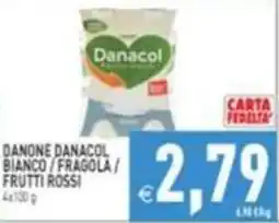 Supermercati Agorà Danone Danacol Bianco / Fragola / Frutti Rossi offerta