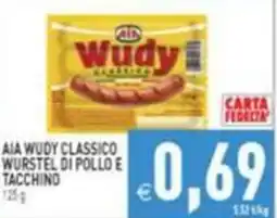 Supermercati Agorà Aia wudy classico wurstel di pollo e tacchino offerta