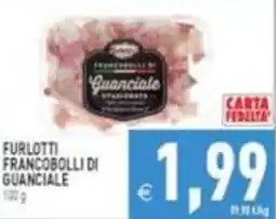 Supermercati Agorà Furlotti francobolli di guanciale offerta