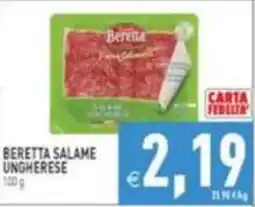 Supermercati Agorà Beretta salame ungherese offerta