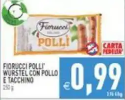 Supermercati Agorà Fiorucci Polli' wurstel con pollo e tacchino offerta