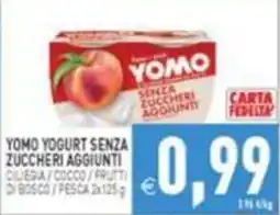 Supermercati Agorà Yomo yogurt senza zuccheri aggiunti offerta