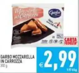 Supermercati Agorà Garbo mozzarella in carrozza offerta