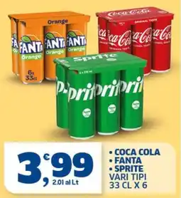 Ok Sigma Coca Cola, Fanta, Sprite vari tipi offerta