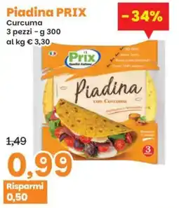 Prix Quality Piadina Prix con Curcuma offerta