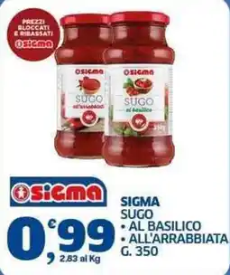 Sigma Sigma Sugo al basilico offerta
