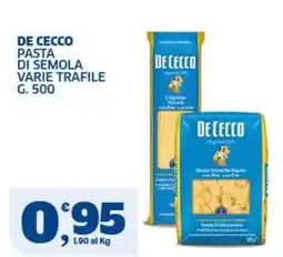 Ok Sigma De Cecco pasta di semola varie trafile offerta