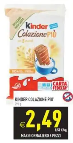 Supermercati Agorà Kinder Colazione Più offerta