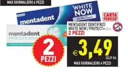 Supermercati Agorà mentadent dentifrici white now / protect+ offerta