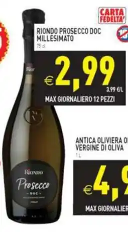 Supermercati Agorà Riondo Prosecco DOC Millesimato offerta
