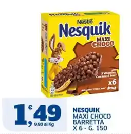 Ok Sigma Nesquik Maxi Choco Barretta offerta