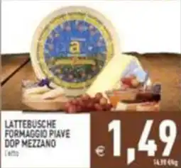 Supermercati Agorà Lattebusche Formaggio Piave DOP Mezzano offerta