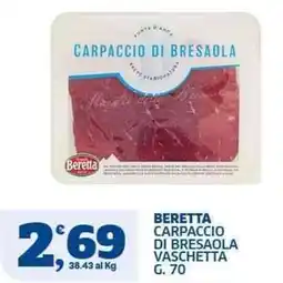 Sigma Beretta carpaccio di bresaola offerta
