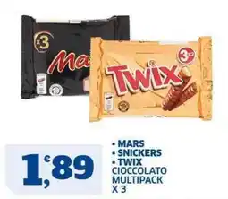 Sigma Mars Snickers Twix cioccolato offerta