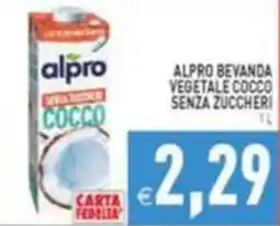 Supermercati Agorà Alpro bevanda vegetale cocco senza zuccheri offerta