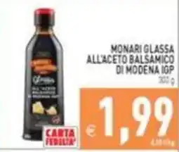 Supermercati Agorà Monari glassa all'aceto balsamico di Modena IGP offerta