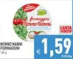 Supermercati Agorà Nonno Nanni formaggini offerta