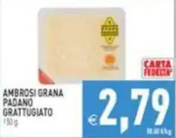 Supermercati Agorà Ambrosi grana padano grattugiato offerta
