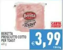 Supermercati Agorà Beretta prosciutto cotto per toast offerta