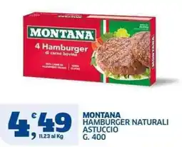 Sigma Montana hamburger naturali offerta