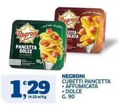 Sigma Negroni cubetti pancetta offerta