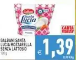 Supermercati Agorà Galbani Santa Lucia Mozzarella senza lattosio offerta