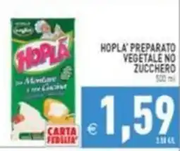 Supermercati Agorà Hopla' preparato vegetale no zucchero offerta