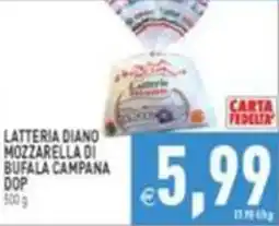 Supermercati Agorà Latteria Diano Mozzarella di Bufala Campana DOP offerta