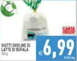Supermercati Agorà Guilti ovoline di latte di bufala offerta