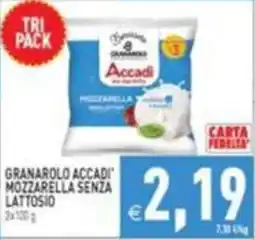Supermercati Agorà Granarolo Accadi' Mozzarella senza lattosio offerta