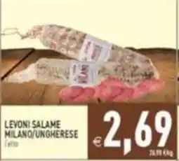 Supermercati Agorà Levoni salame milano/ungherese offerta