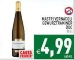 Supermercati Agorà Mastri Vernacoli Gewurztraminer DOC offerta