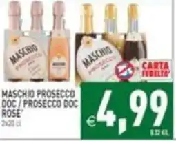 Supermercati Agorà Maschio prosecco doc / prosecco doc rose offerta