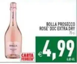 Supermercati Agorà Bolla Prosecco Rose' Doc Extra Dry offerta