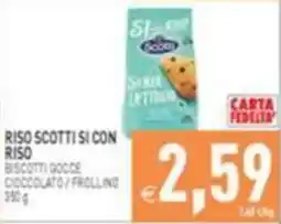 Supermercati Agorà Riso Scotti Si con Riso Biscotti Gocce Cioccolato / Frollino offerta