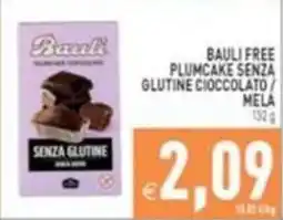 Supermercati Agorà Bauli free plumcake senza glutine cioccolato / mela offerta
