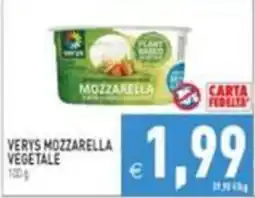 Supermercati Agorà Verrys mozzarella vegetale offerta