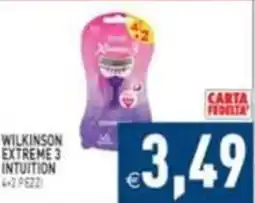 Supermercati Agorà Wilkinson Extreme 3 Intuition offerta