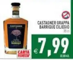 Supermercati Agorà Castagner grappa barrique ciliegio offerta