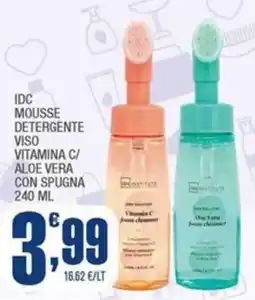 Splendidi e Splendenti IDC Mousse Detergente Viso Vitamina C/Aloe Vera offerta