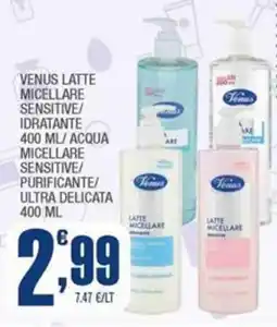 Splendidi e Splendenti Venus latte micellare sensitive offerta