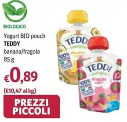 Futura Supermercati Yogurt BIO pouch TEDDY banana/fragola offerta