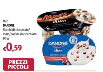 Duo DANONE fiocchi di cioccolato/mars/palline di cioccolato