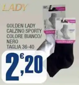 Splendidi e Splendenti Golden Lady calzino sporty offerta