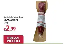 Futura Supermercati Salsiccia lucanica dolce Lucana Salumi offerta