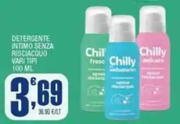 Splendidi e Splendenti Detergente intimo senza risciacquo Chilly offerta