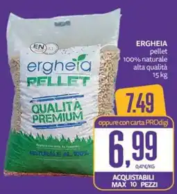 PRO7 Supermercati Ergheia pellet offerta