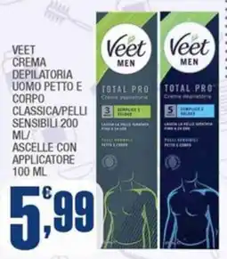 Splendidi e Splendenti Veet Crema Depilatoria Uomo Petto E Corpo offerta